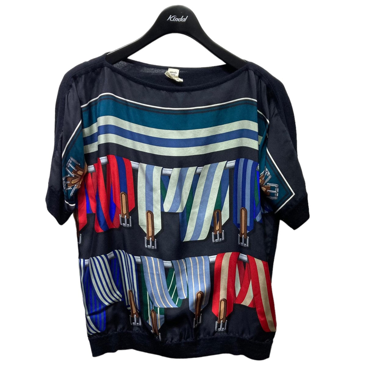 シルク×カシミヤ混　半袖ニットトップス【値下げ】