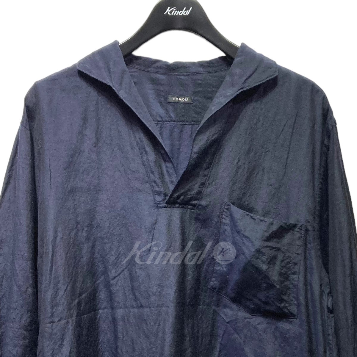 COMOLI(コモリ) 22SS ウールシルクスキッパーシャツ V01-02022【値下げ 