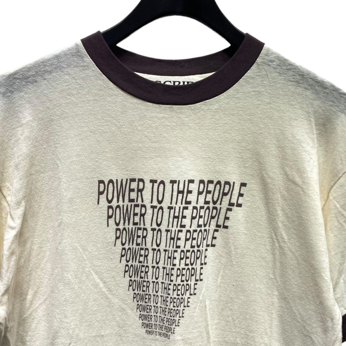 INSCRIRE(アンスクリア) POWER TO THE PEOPLE LOGO TEE Ｔシャツ22SS