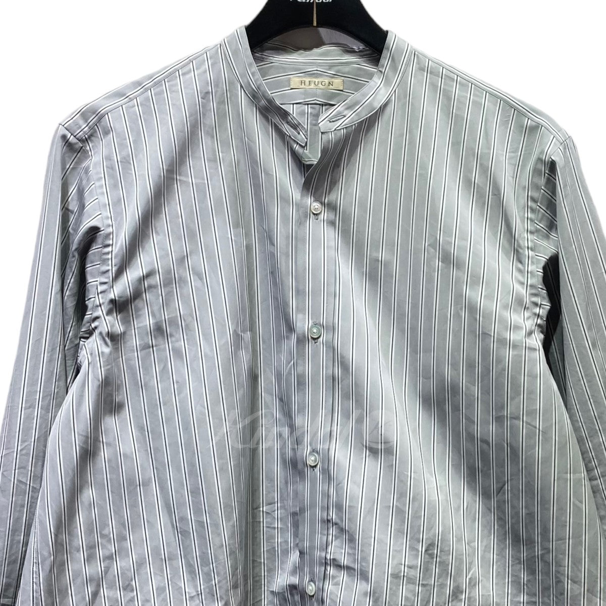 HEUGN(ユーゲン) 23SS Stripe Rob コットンオルタネイトストライプバンドカラーシャツ 064【値下げ】 064 ライトグレー  サイズ 15｜【公式】カインドオルオンライン ブランド古着・中古通販【kindal】