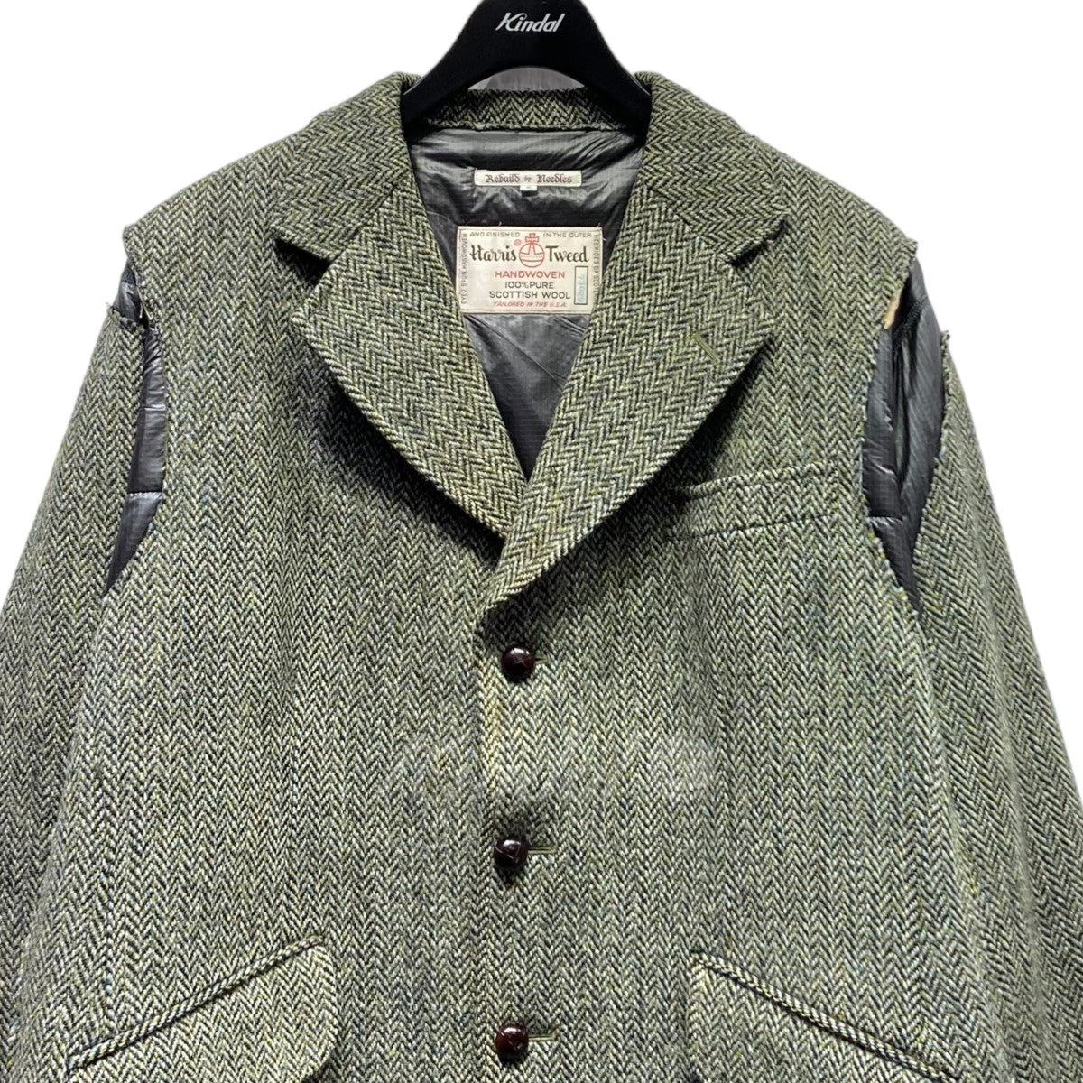 Rebuild by Needles(リビルドバイニードルズ　ハリスツイード) TWEED JACKET -> COVERED JACKET　 ジャケット　J0297