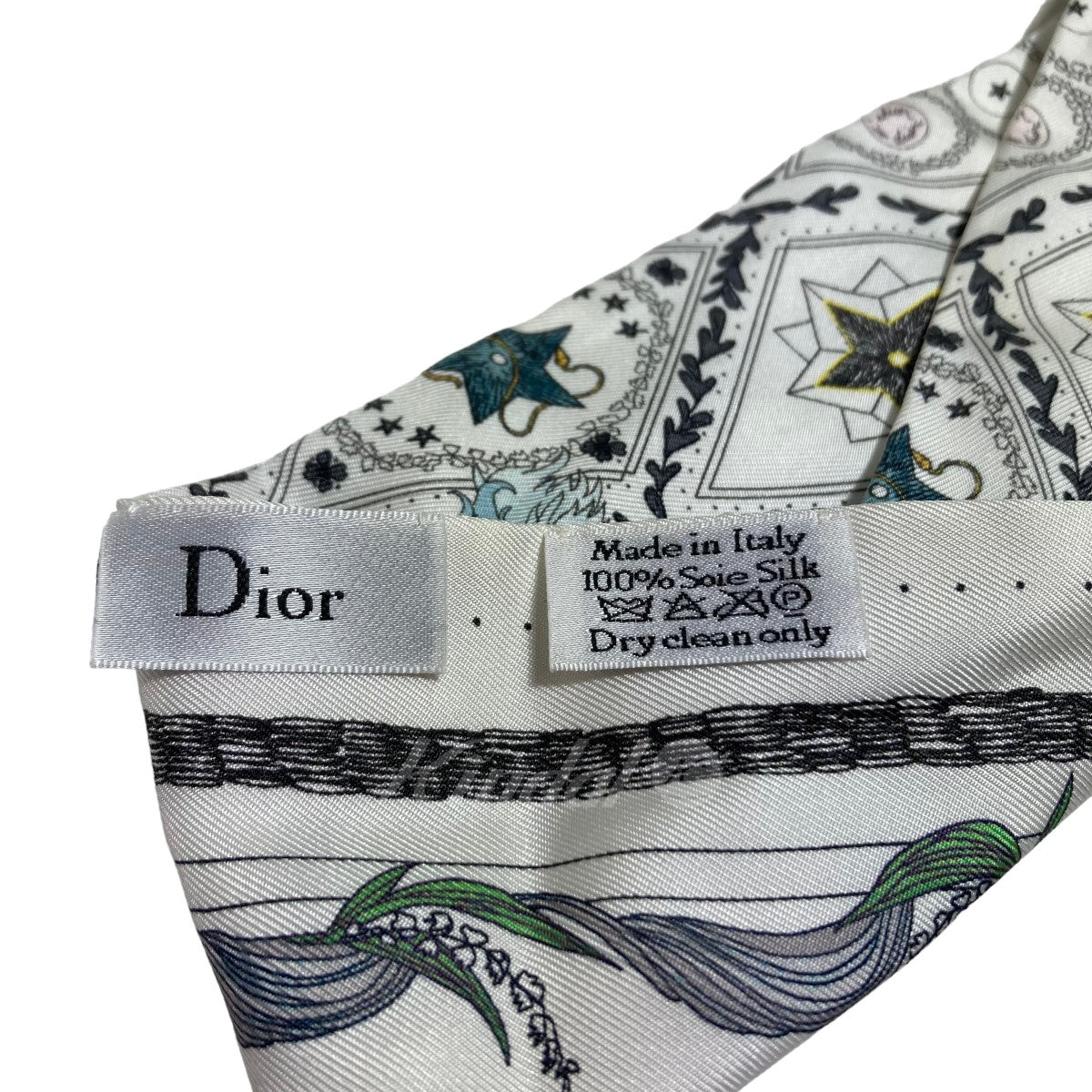 Dior(ディオール) ミッツァ スカーフ タロット ホワイト サイズ 12 