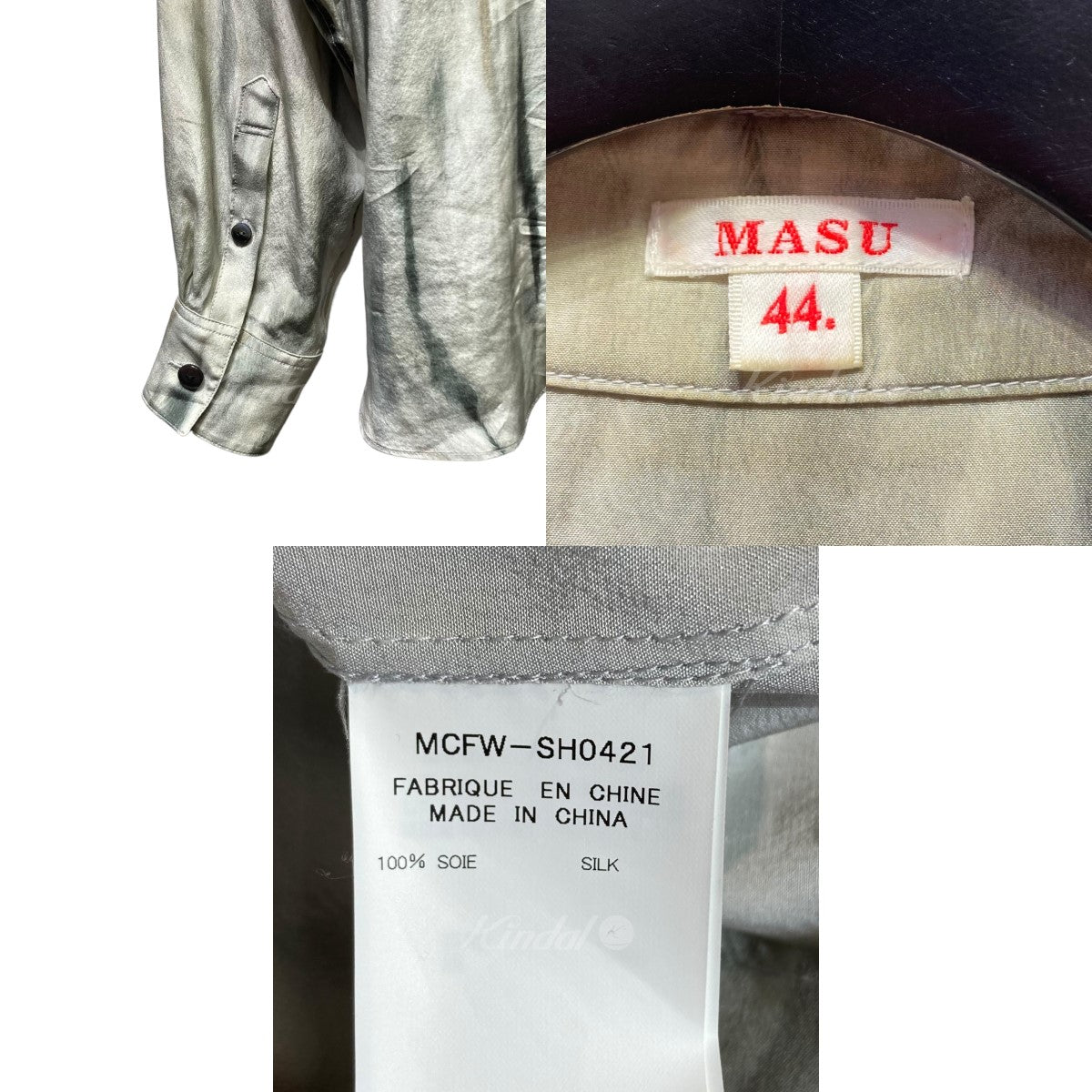 MASU(エムエーエスユー) FUR PRINT SILK SHIRTS　シルクシャツ　MCFW-SH0421