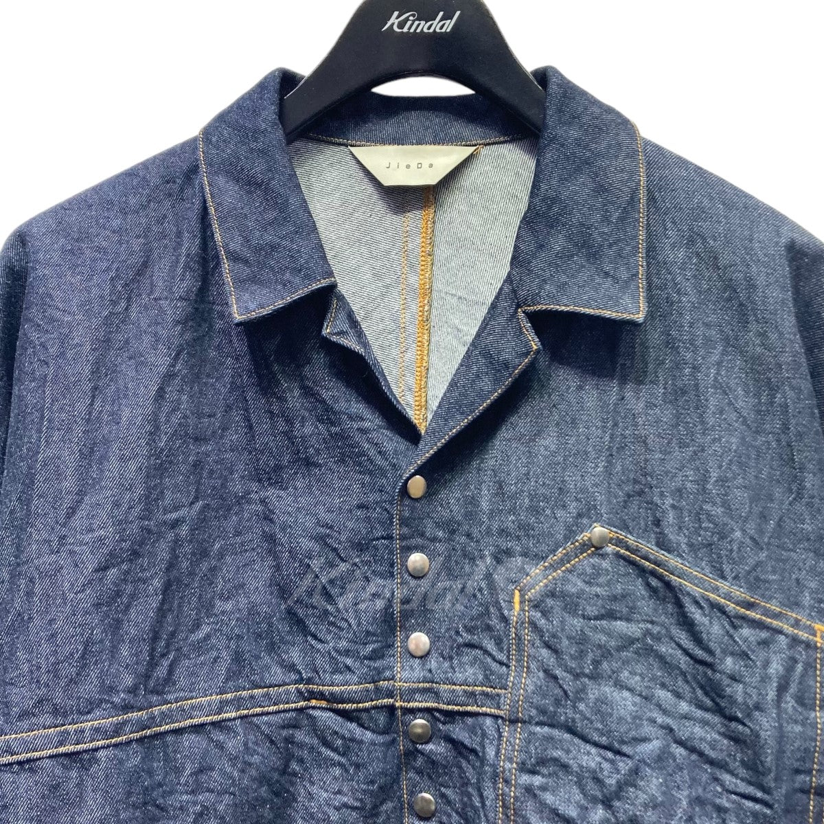 JieDa(ジエダ) SNAP BUTTON DENIM SHIRT デニムシャツジャケット jie-22s-sh10 jie-22s-sh10  インディゴ サイズ 15｜【公式】カインドオルオンライン ブランド古着・中古通販【kindal】