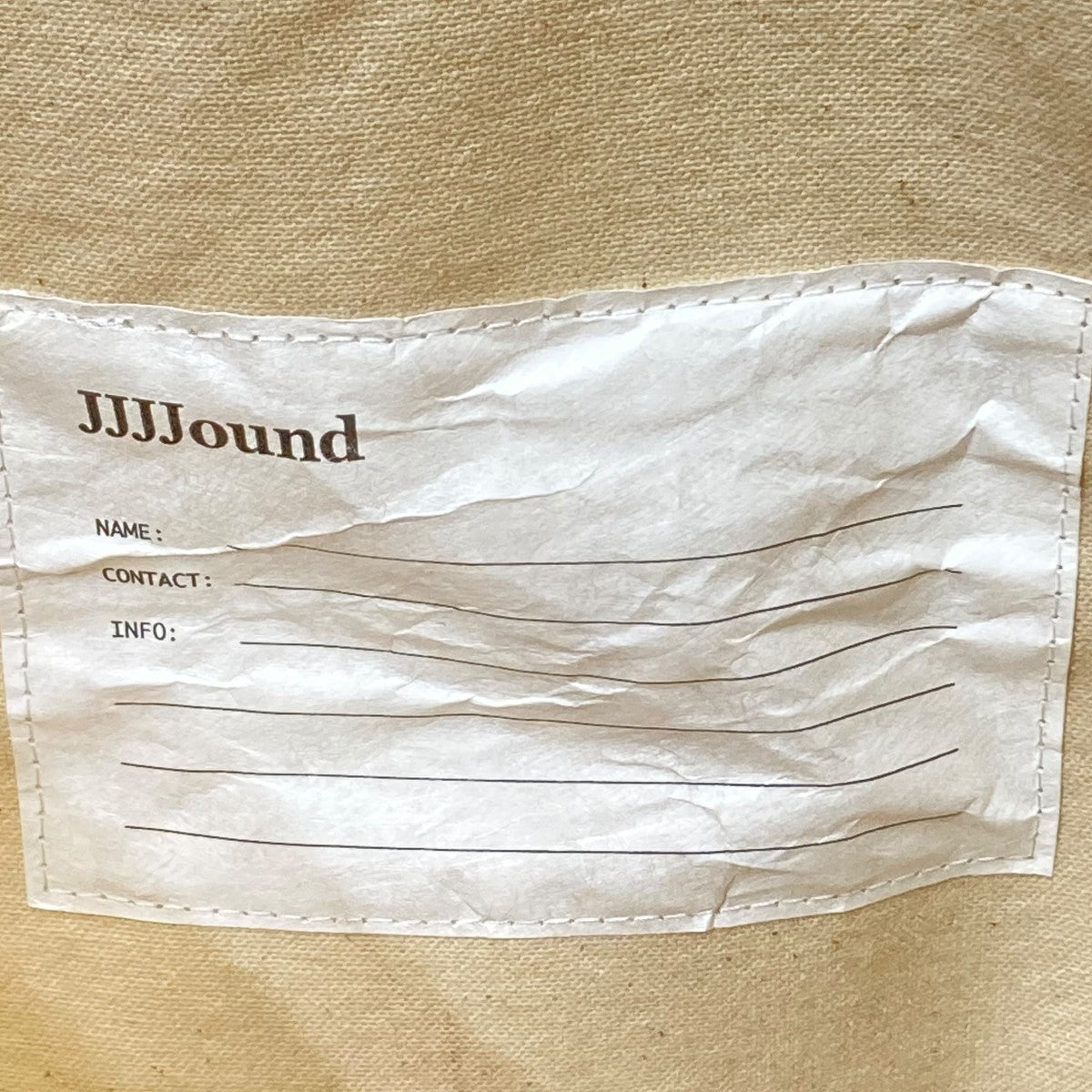 JJJJound(ジョウンド) トートバッグ アイボリー｜【公式