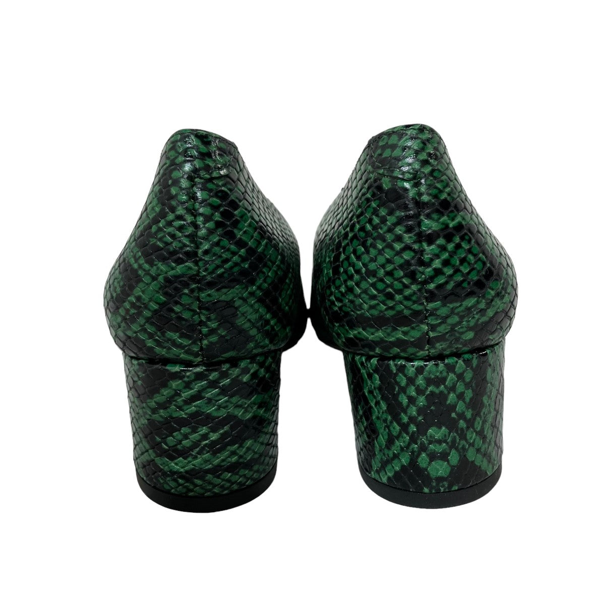 ×CATHERINE DENEUVEパイソン柄ヒールパンプス