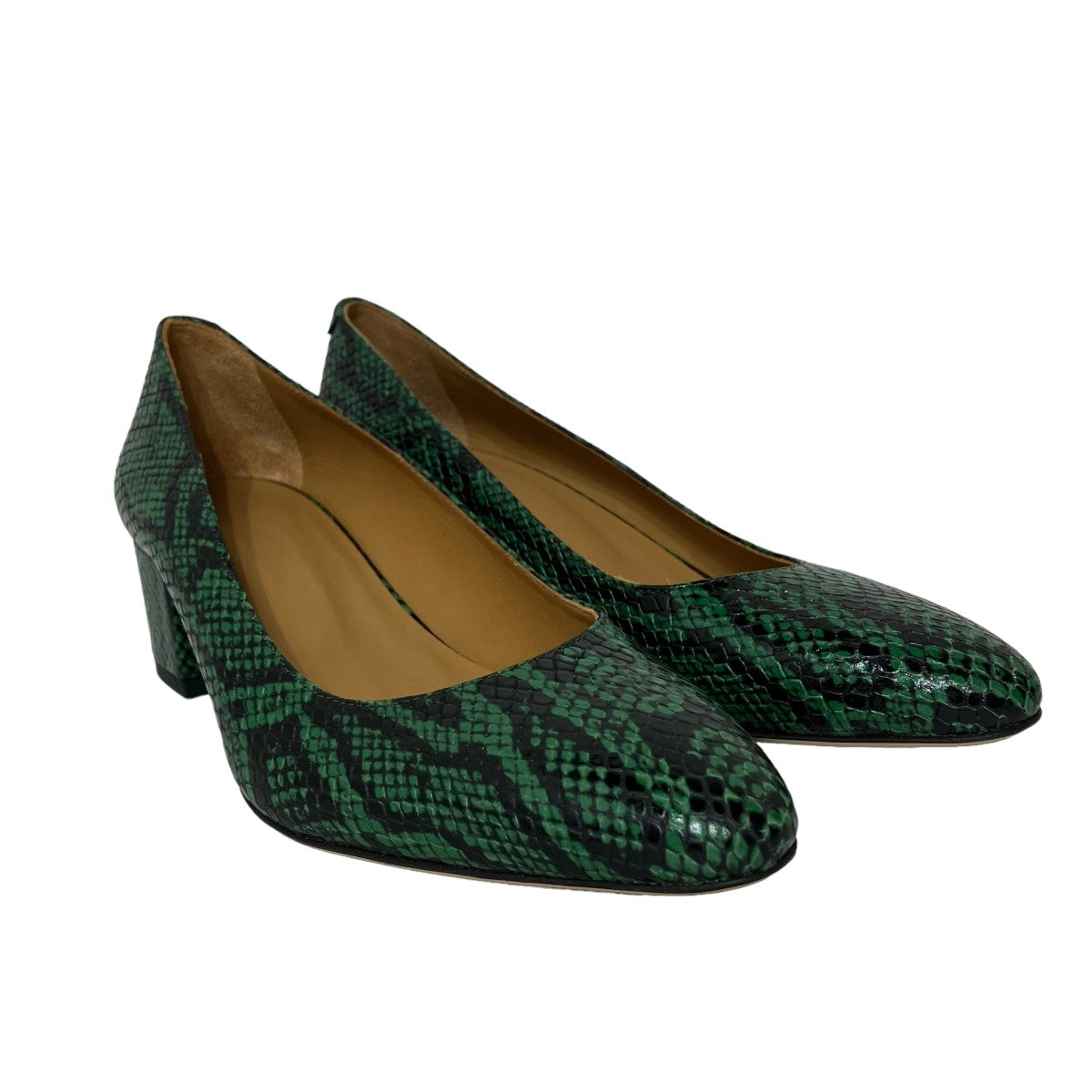 ×CATHERINE DENEUVEパイソン柄ヒールパンプス