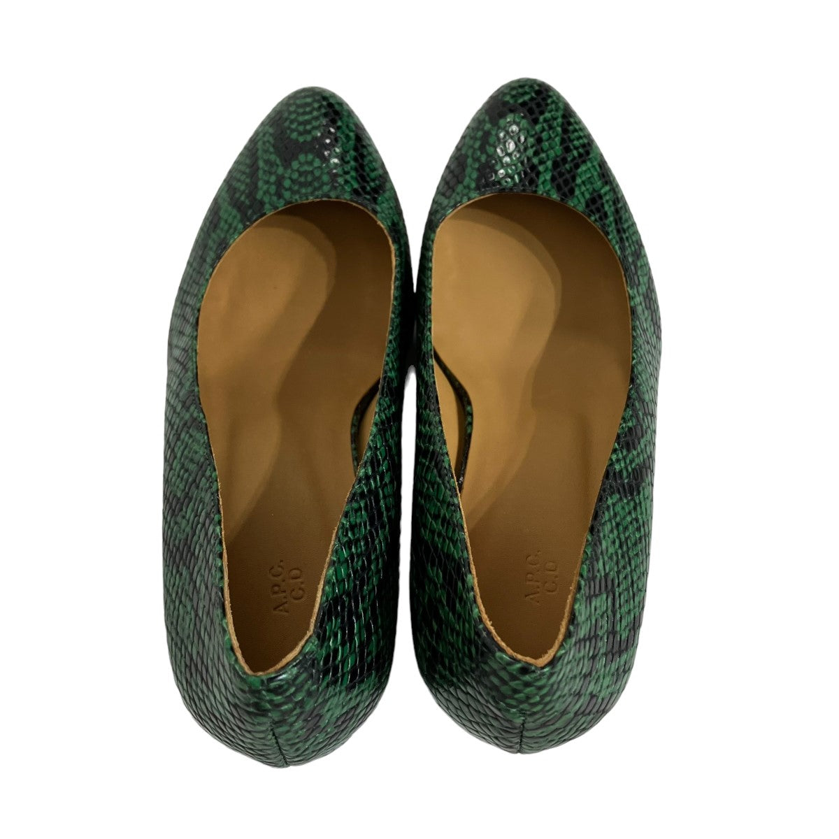 ×CATHERINE DENEUVEパイソン柄ヒールパンプス