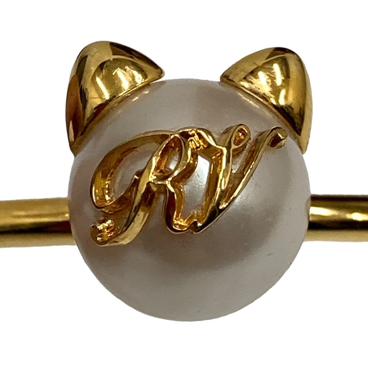 Pearl Cat Bracelet in Metalブレスレット