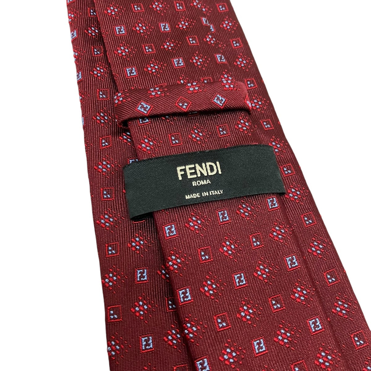 FENDI(フェンディ) 総柄シルクネクタイ レッド｜【公式】カインドオルオンライン ブランド古着・中古通販【kindal】