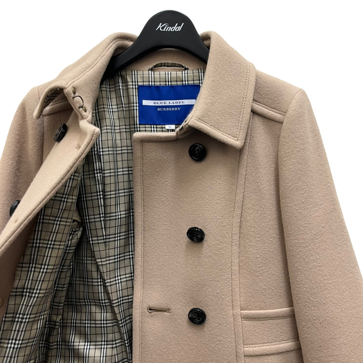 BURBERRY BLUE LABEL(バーバリーブルーレーベル) ウールコートE1B27-899-40 E1B27-899-40 ベージュ サイズ  38｜【公式】カインドオルオンライン ブランド古着・中古通販【kindal】