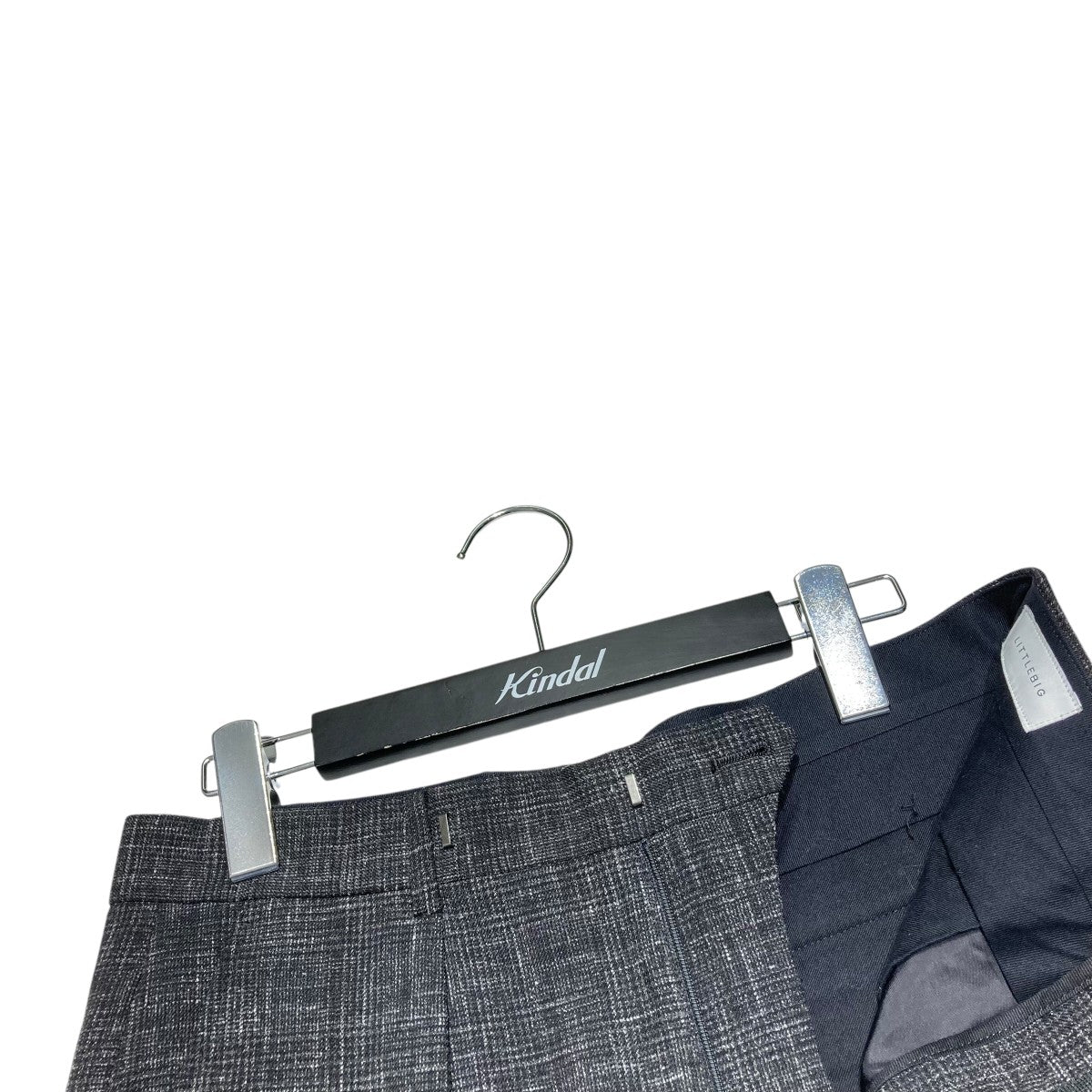 LITTLEBIG(リトルビッグ) Splashed Check Tucked Trousersスラックス