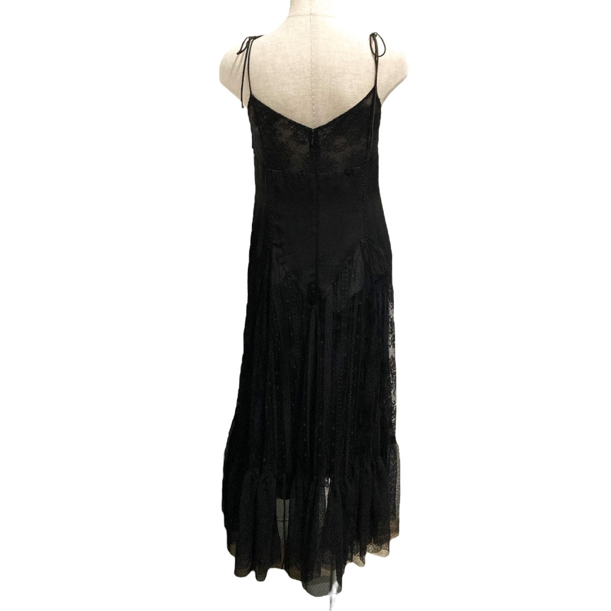 Lace Trimmed Satin Cami DressレースワンピースHLT2009084