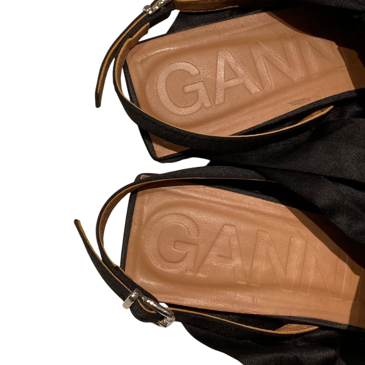 Ganni(ガニー) Bowリボンサンダル ブラック サイズ 37(23.5cm