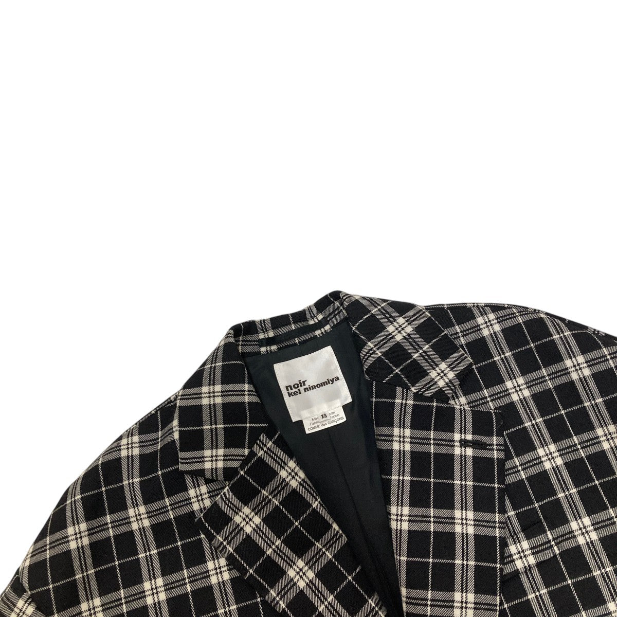 noir kei ninomiya 25FW チェックジャケット noir kei ninomiya(ノワールケイニノミヤ) Ruched Plaid Blazer