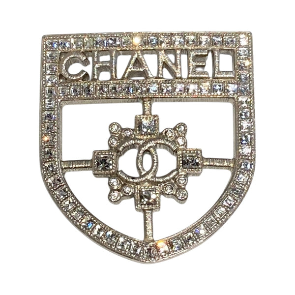 CHANEL(シャネル) エンブレム ロゴ ラインストーン ブローチ B20V