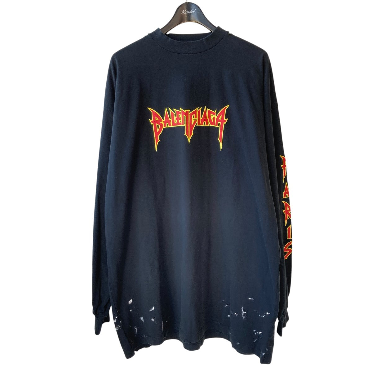 BALENCIAGA(バレンシアガ) Metal Oversized Long Sleeve TeeロングスリーブTシャツ693949 693949  ブラック サイズ 3｜【公式】カインドオルオンライン ブランド古着・中古通販【kindal】