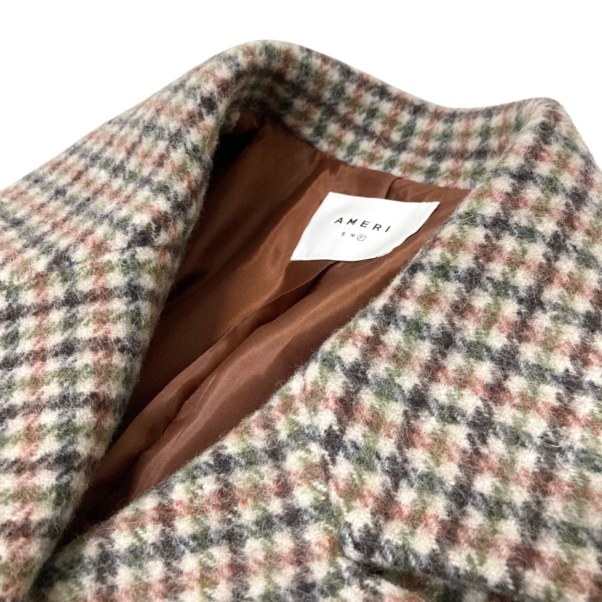 新品 AMERI CHECK ECO WOOL BIG JACKET Ameri（アメリ）の「CHECK ECO WOOL BIG JACKET（テーラード