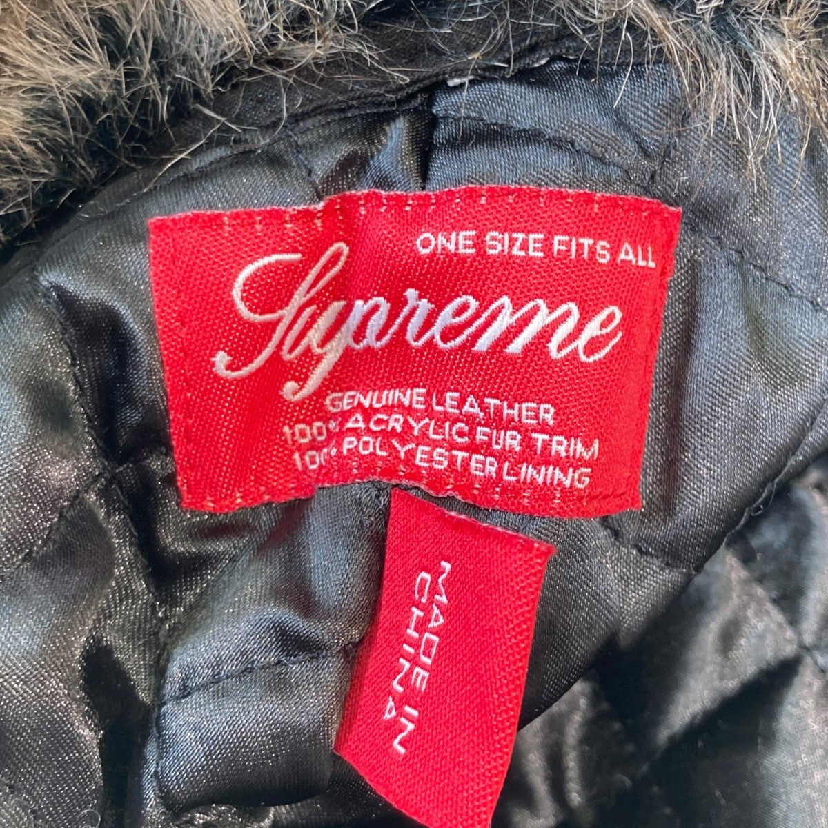 Supreme(シュプリーム) Leather Trooper Hatボンバーハット フライト