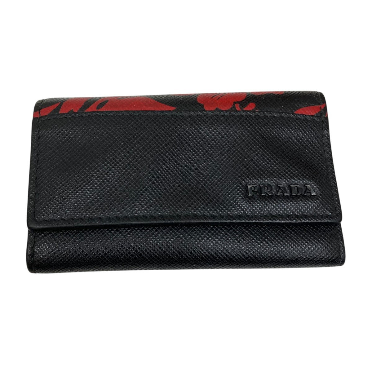 PRADA レザー クラッチバッグ エンボスロゴ 三角ロゴ グリーン PRADA(プラダ) エンボス トライアングルロゴサフィアーノレザー