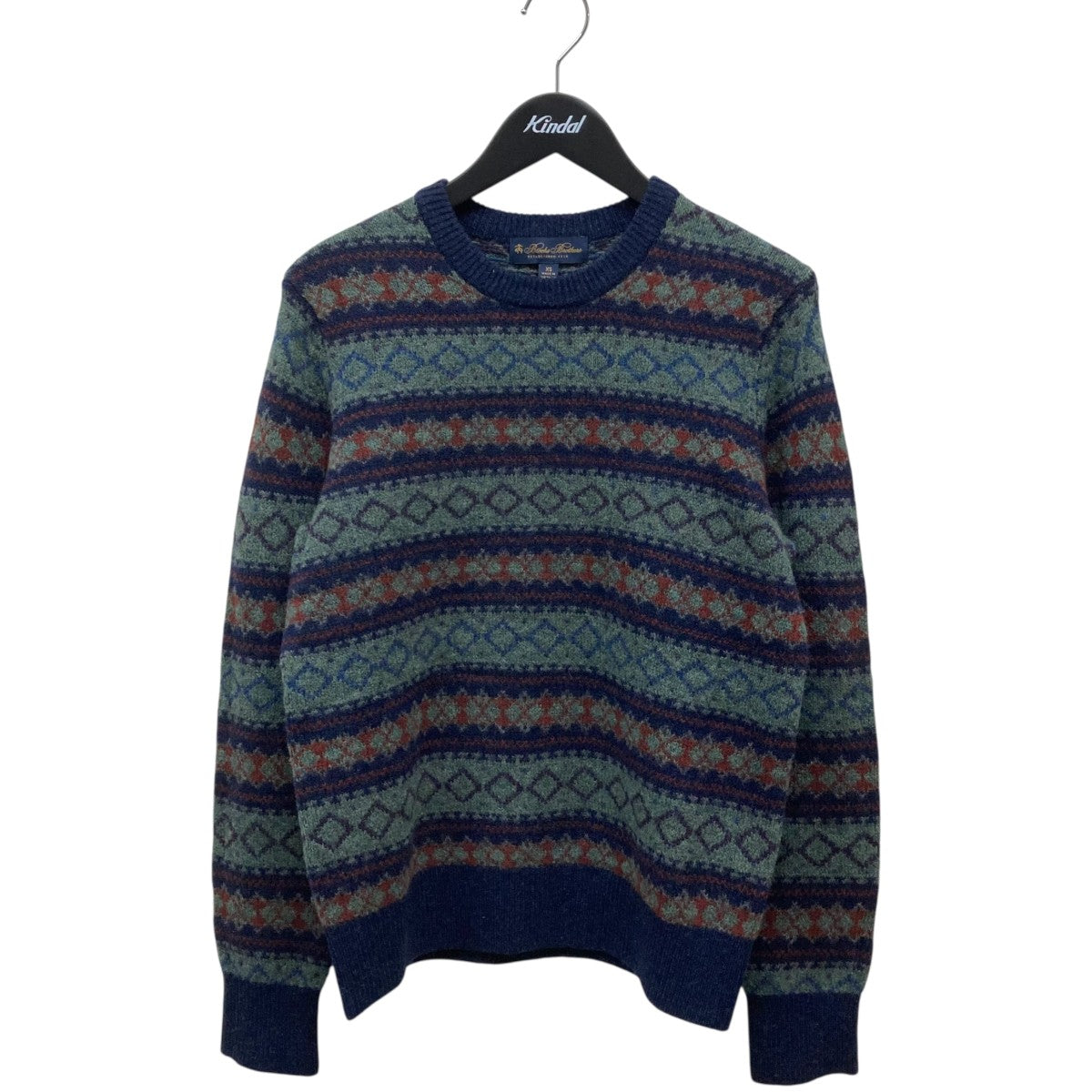Brooks Brothers フェアアイル柄ニット Lサイズカシミアウール ウール/アルパカ フェアアイル タートルネックセーター | Brooks