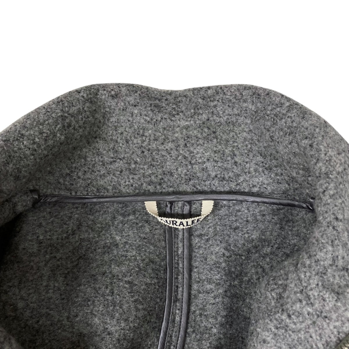 【極美品】AURALEE ウールジャケット A21AB01AT グレー 3 AURALEE(オーラリー) WOOL LING YARN MILLED JERSEY ZIP BLOUSON