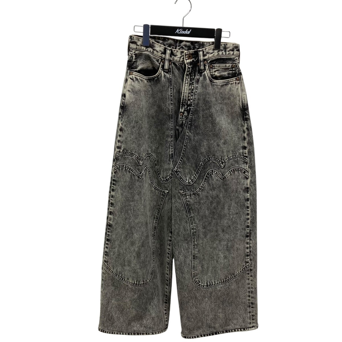 ACID WASHED MODERN WESTERN WIDE TROUSERSデニムパンツ2441000420