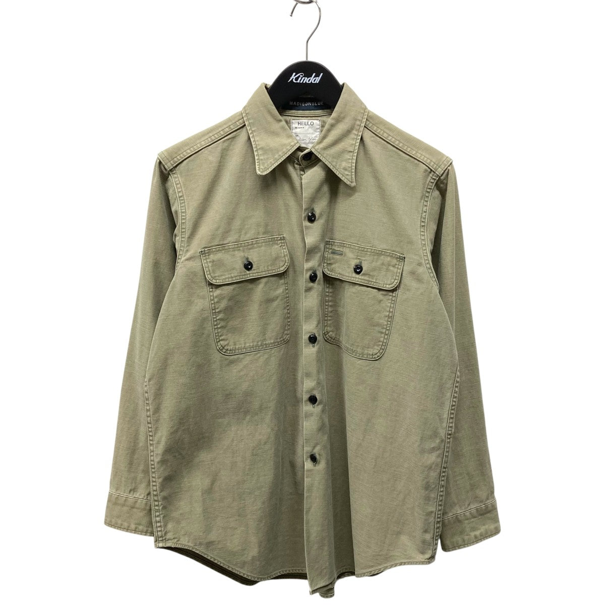 【極美品】マディソンブルー/HAMPTON シャツ　長袖　オリーブ(01) 極美品】マディソンブルー/HAMPTON シャツ 長袖 オリーブ(01