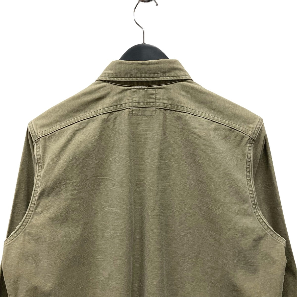 マディソンブルー MADISON BLUE HAMPTON BACK SATIN SHIRT ミリタリーシャツ MB000-5005 オリーブ サイズ MADISON BLUE(マディソンブルー) HAMPTON BACK SATIN SHIRT
