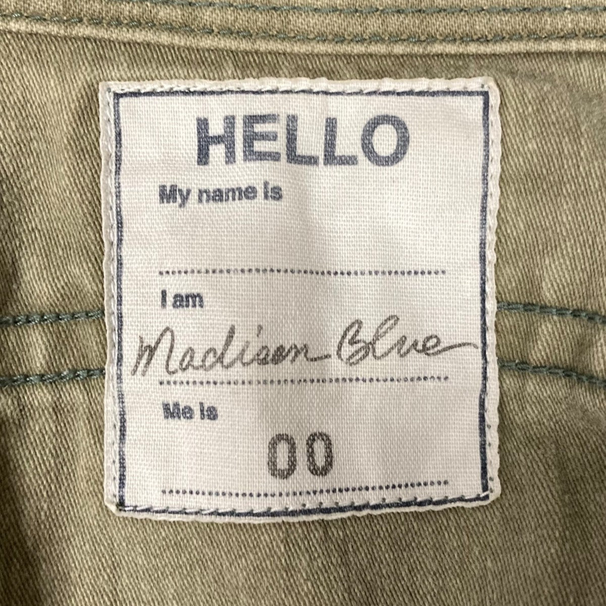 マディソンブルー MADISON BLUE HAMPTON BACK SATIN SHIRT ミリタリーシャツ MB000-5005 オリーブ サイズ シャツ HAMPTON SHIRT BACK SATIN
