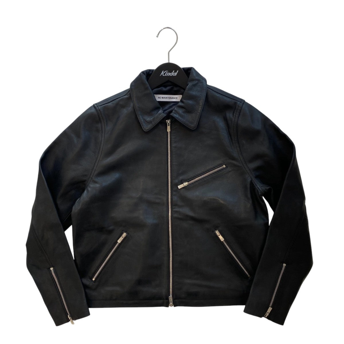 Black 6-Zip Trucker JacketレザージャケットRN171298