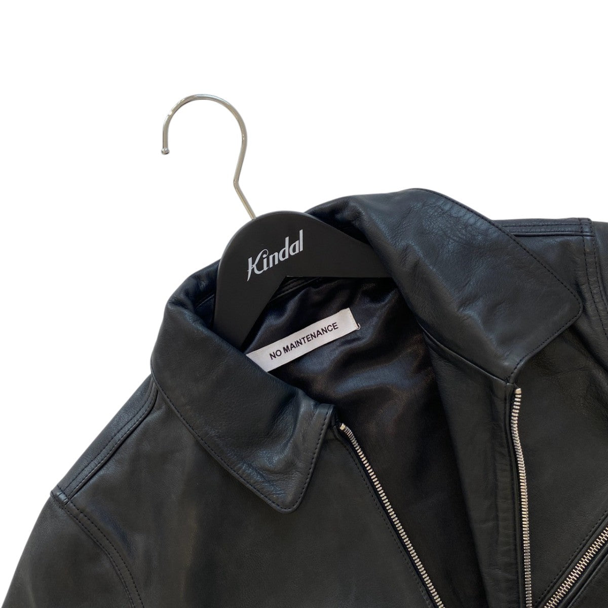 Black 6-Zip Trucker JacketレザージャケットRN171298
