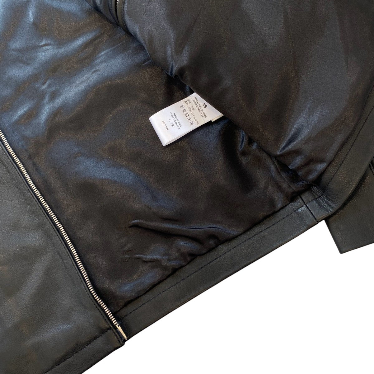 Black 6-Zip Trucker JacketレザージャケットRN171298