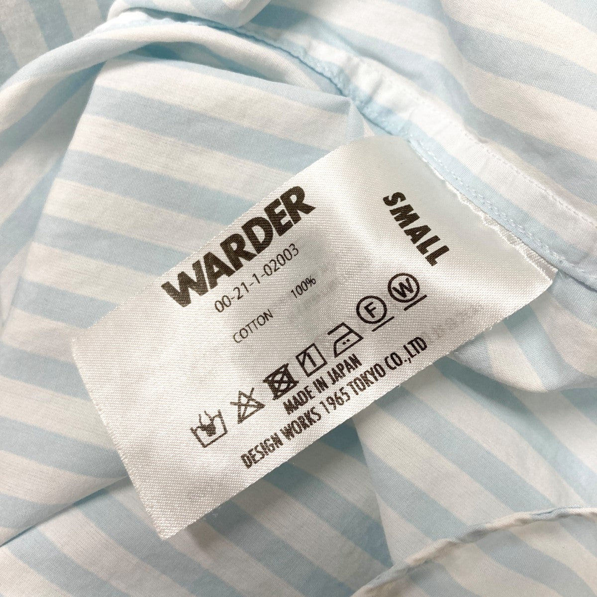 WARDER ストライプ長袖シャツ00 21 02003 古着・中古-4枚目のアイテム画像
