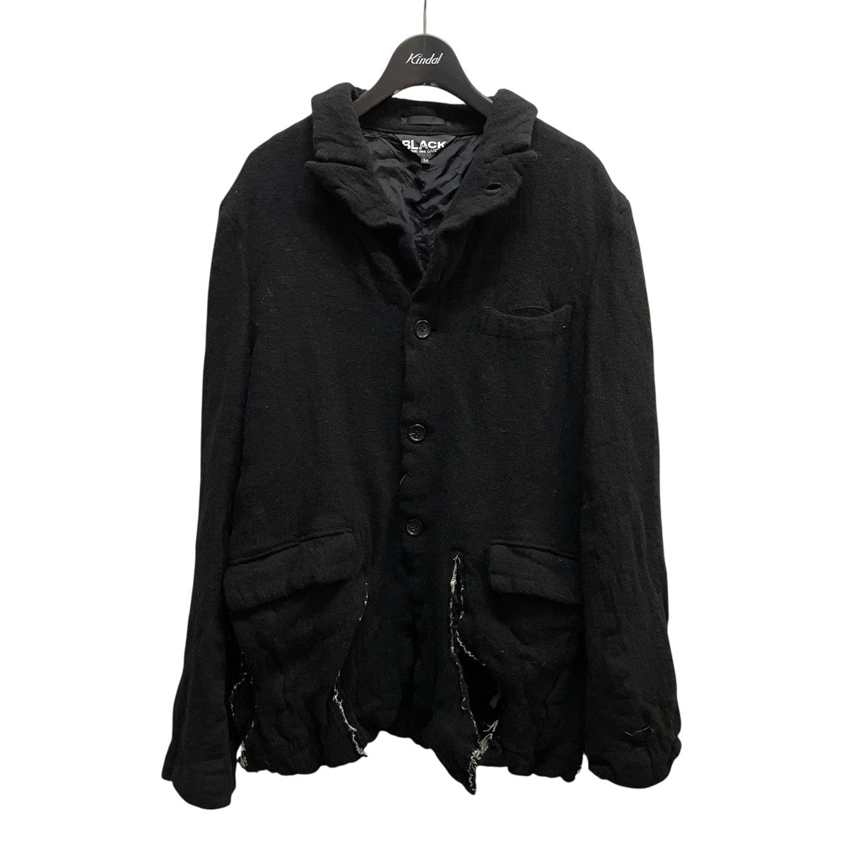 BLACK COMME des GARCONS ポリ縮 オーバーサイズジャケット BLACK COMME des GARCONS ポリ縮 オーバーサイズジャケット