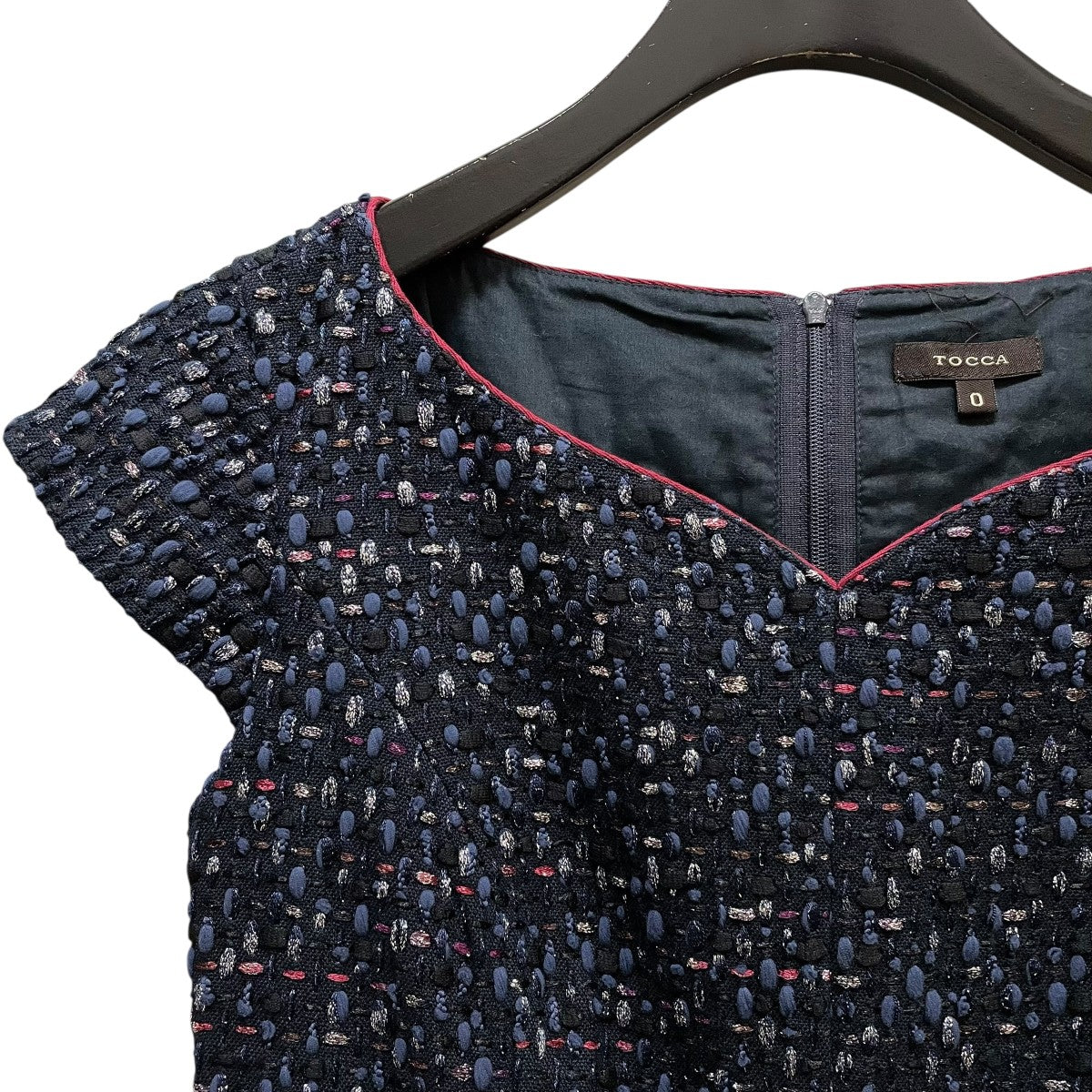 トッカ　ワンピースセットアップ　size0 TOCCA(トッカ) セットアップワンピース ネイビー サイズ 0