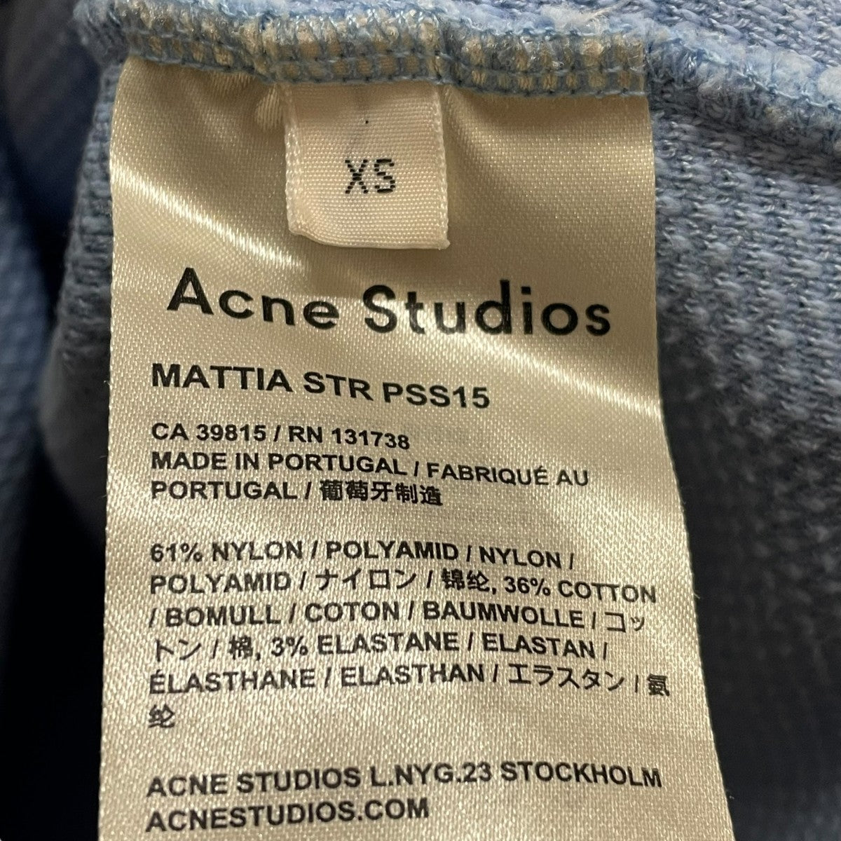 ACNE STUDIOS MATTIA STR PSS15Tシャツ 古着・中古-4枚目のアイテム画像