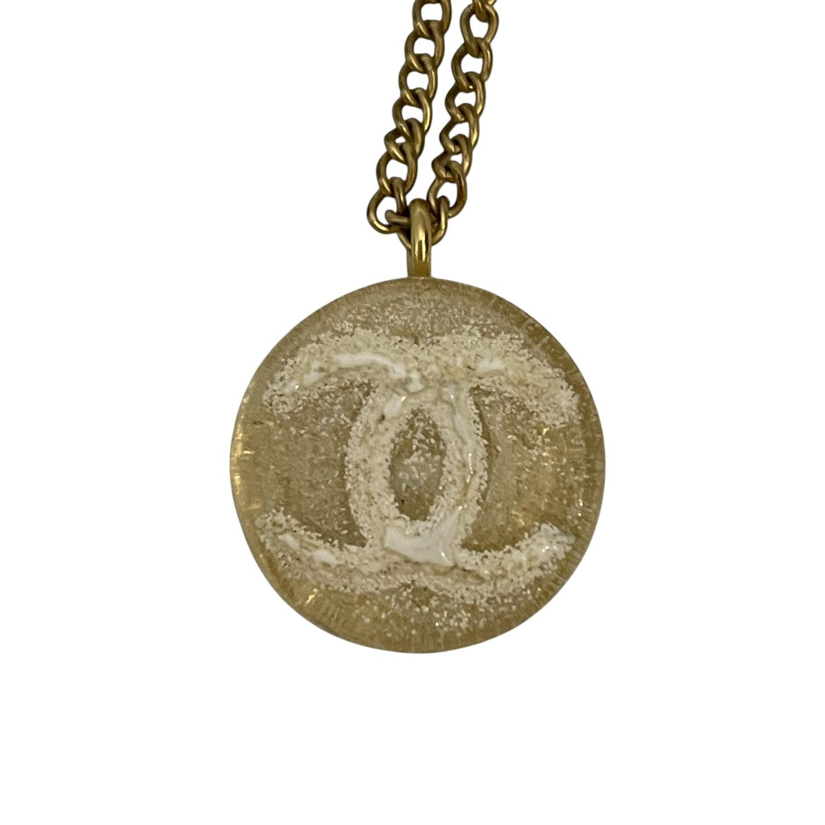 CHANEL(シャネル) ロゴネックレス03A 03A ホワイト×ゴールド