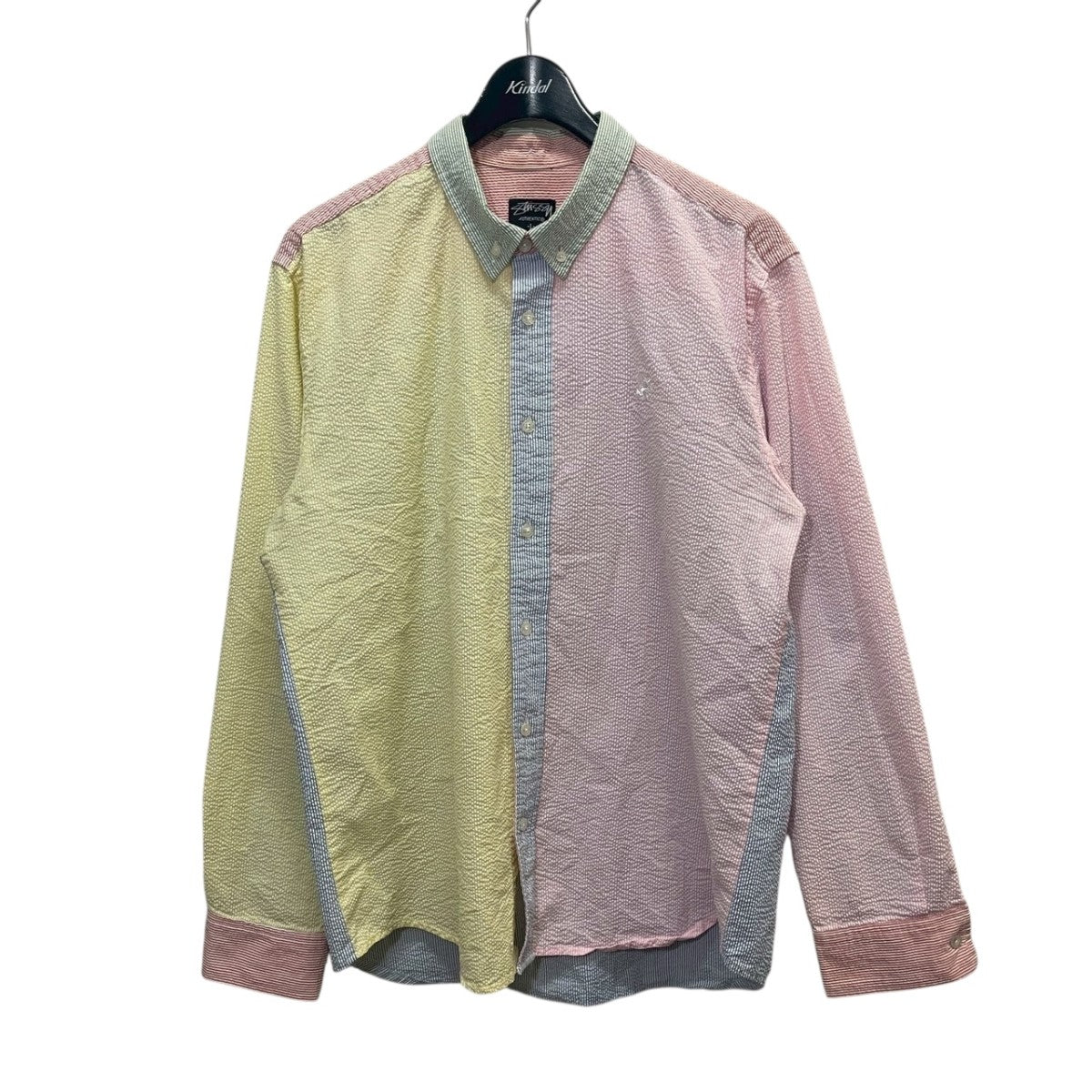 OLD STUSSY 半袖シャツ L ライトグリーン シアサッカー OLD STUSSY 半袖シャツ L ライトグリーン シアサッカー - メルカリ