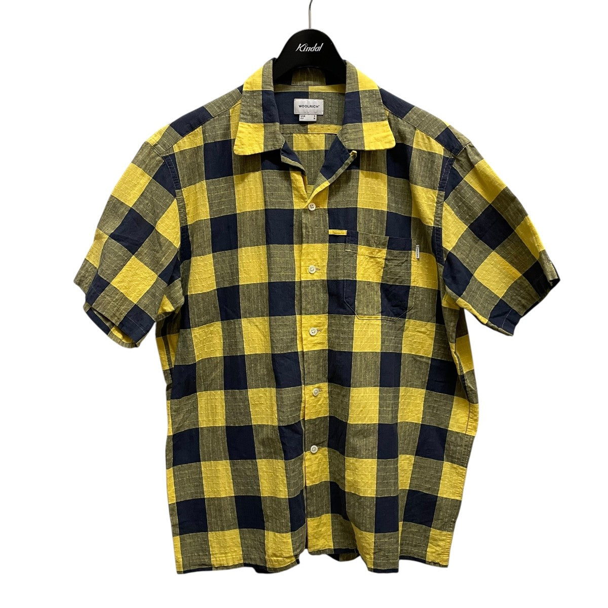WOOLRICH S S MADRAS CHECK OPEN COLLAR SHIRT WOSI0062K 古着・中古-1枚目のアイテム画像