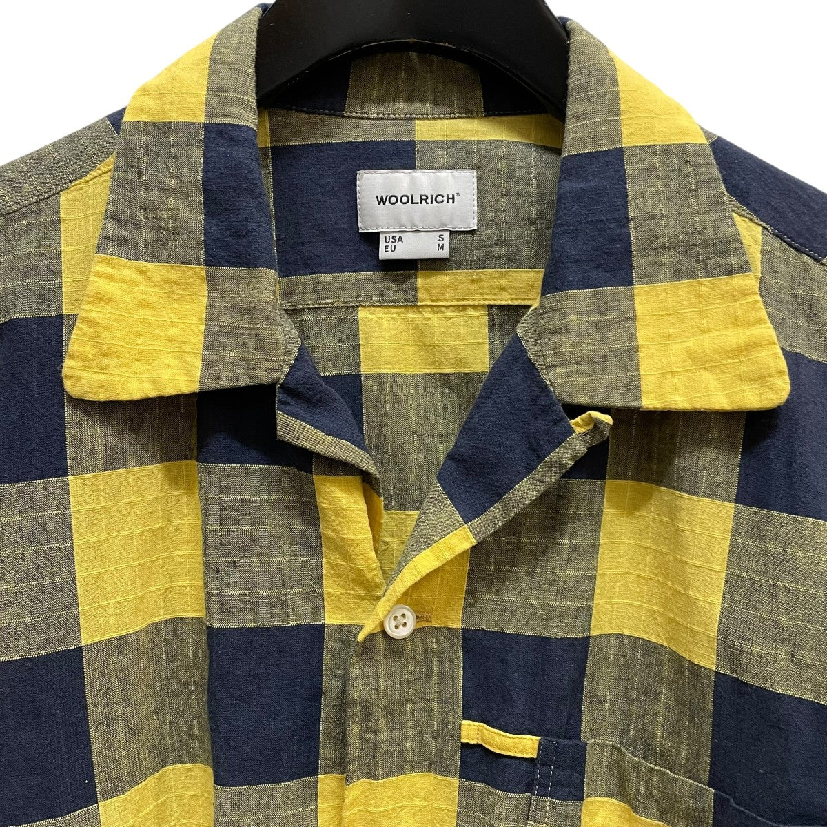 WOOLRICH S S MADRAS CHECK OPEN COLLAR SHIRT WOSI0062K 古着・中古-3枚目のアイテム画像