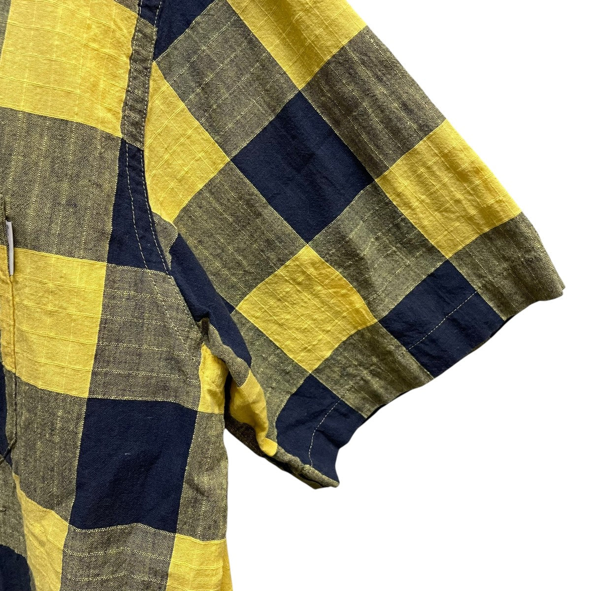 WOOLRICH S S MADRAS CHECK OPEN COLLAR SHIRT WOSI0062K 古着・中古-4枚目のアイテム画像