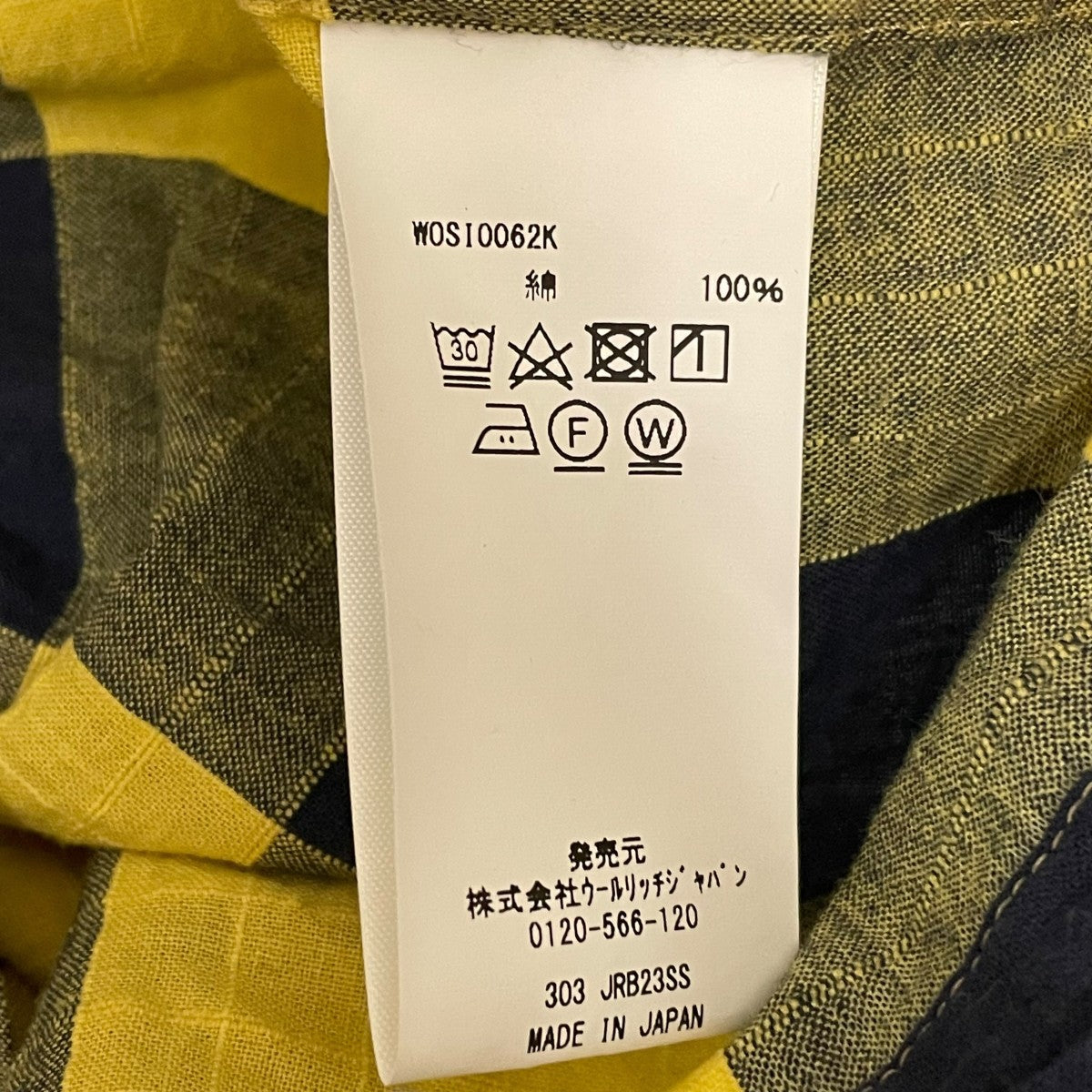 WOOLRICH S S MADRAS CHECK OPEN COLLAR SHIRT WOSI0062K 古着・中古-6枚目のアイテム画像
