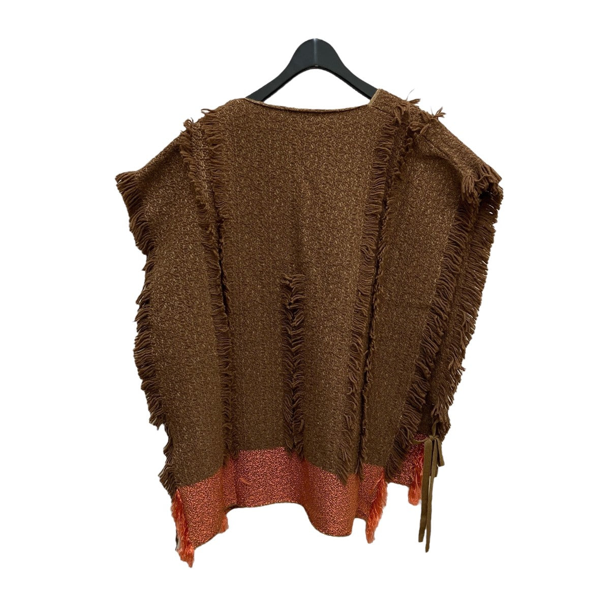 enrica カットジャガードフリンジ ベストKNIT120 古着・中古-3枚目のアイテム画像