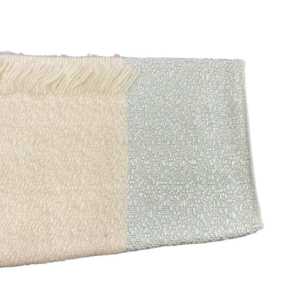 KNIT122 カットジャガードフリンジ チュニック長袖ニット