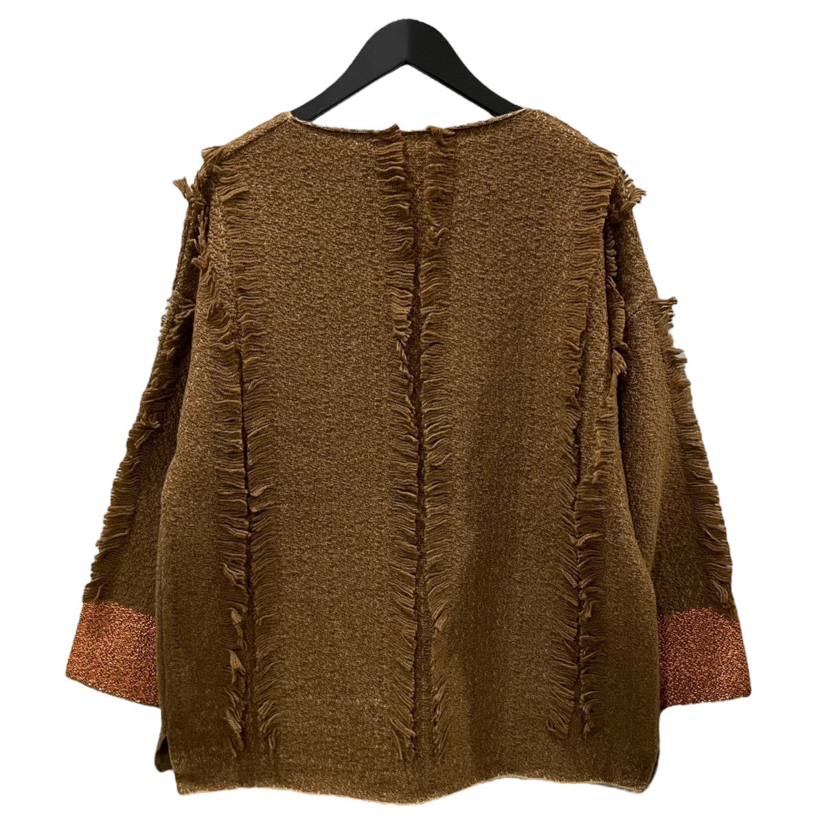 カットジャガードフリンジ チュニックニット KNIT122