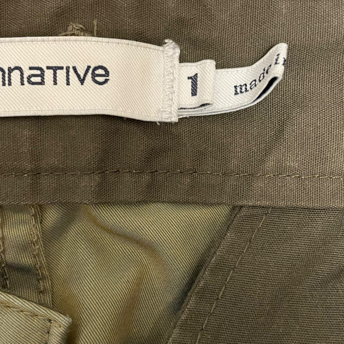 nonnative オリーブ チノパン SIZE 1 カーキ nonnative オリーブ チノパン SIZE 1 カーキ