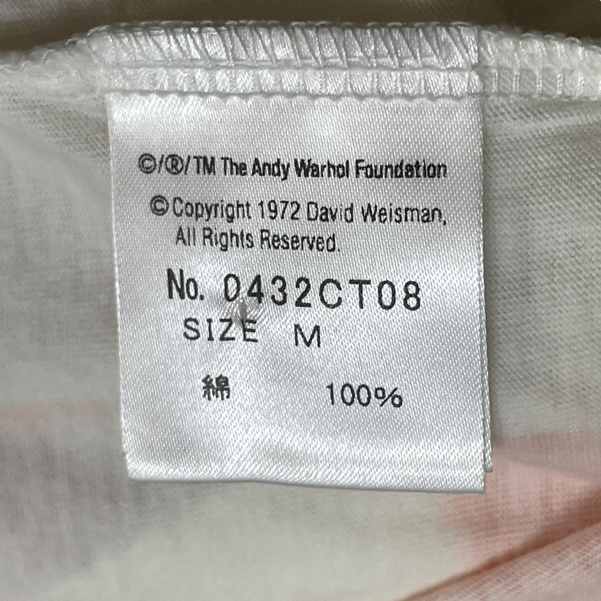 Hysteric Glamour Andy Warhol半袖カットソー0432CT08 古着・中古-8枚目のアイテム画像