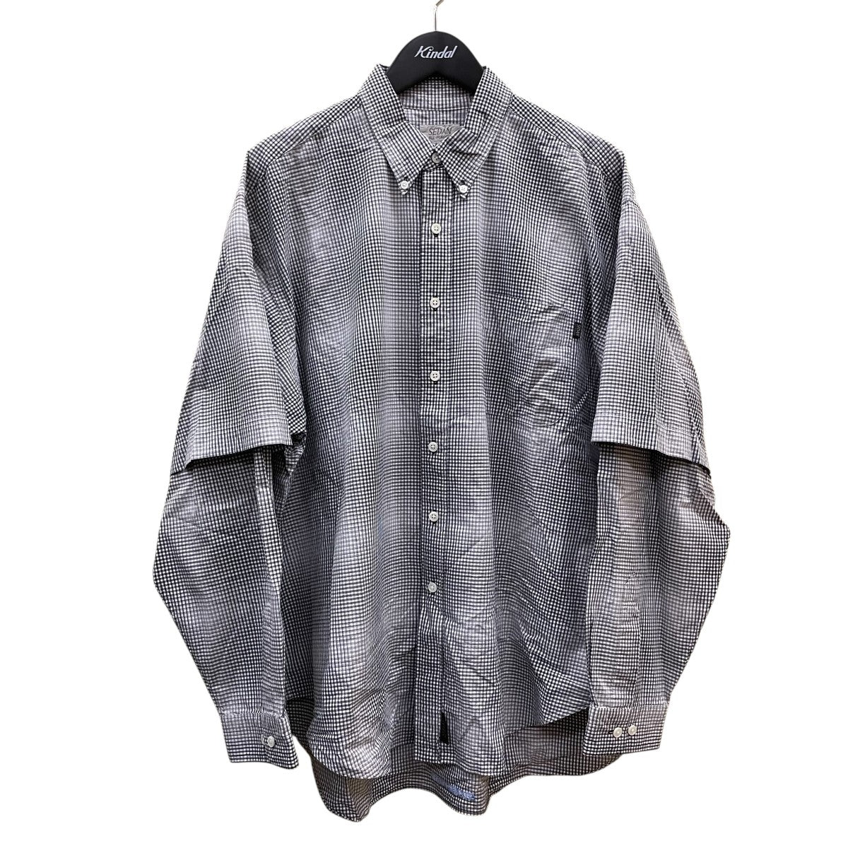 Detachable Shadow Plaid BD Shirt長袖ブラウスSD24S SH04