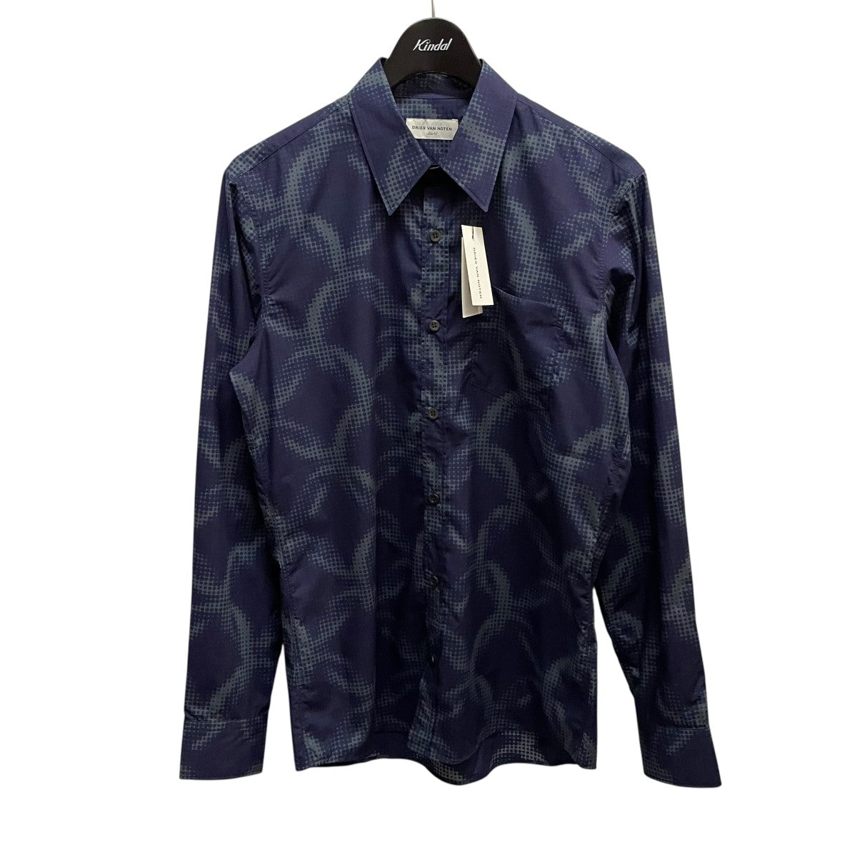 【希少✨】ドリスヴァンノッテン コットン 長袖 シャツ ブラック サイズ46 DRIES VAN NOTEN(ドリスヴァンノッテン) 花柄 長袖刺繍シャツ